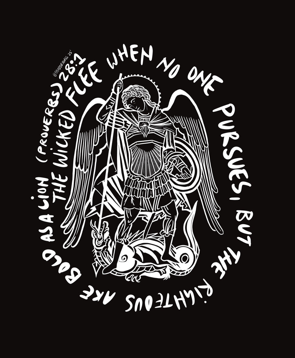 Proverbs 28:1 (Unframed)